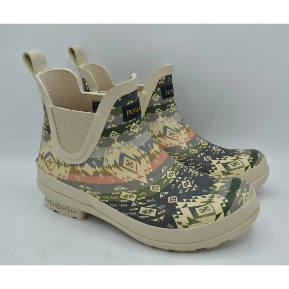 Pendleton‎ Womens Size 7 Agate Beach Fog Waterproof Chelsea Rain Boots Shoes
